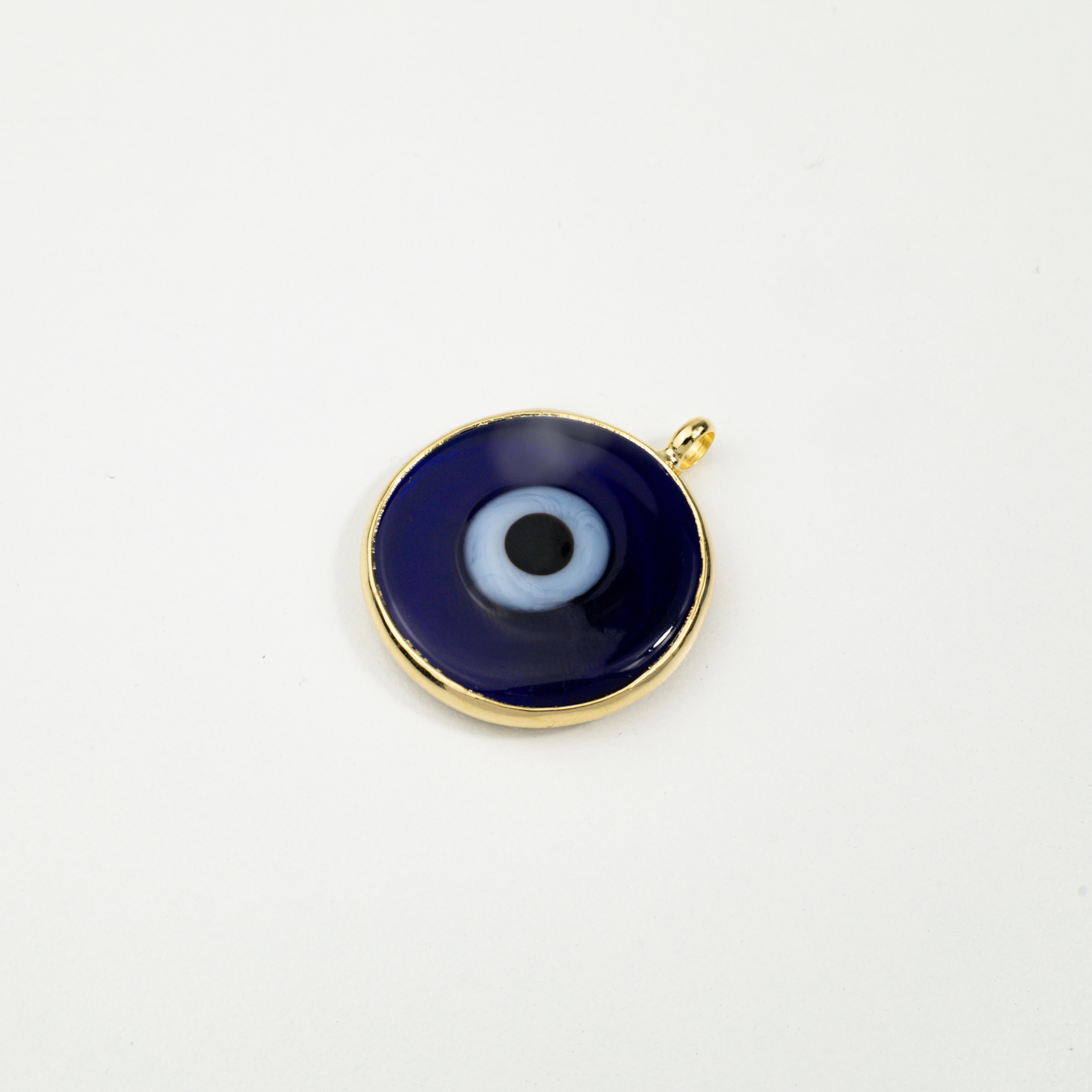 15141 Blue Vision Round Bizel Pendant 30mm